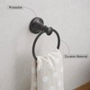 Itopfox 2 Piece Bathroom Accessories Set Oil Rubbed Bronze Towel Ring and Toilet Paper Holder Stainless Steel Wall Mount - 4 of 4