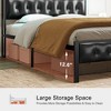 WOWLIVE Full/Queen/King Bed Frame with Storage Headboard, Metal Platform Bed Frame, Storage Bed with Charging Station and LED Light - 3 of 4