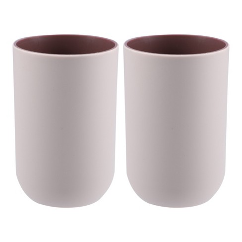 Unique Bargains Bathroom Toothbrush Cup Pp Cups For Bathroom Kitchen  4.92''x3.03'' 2 Pcs : Target