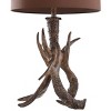 Dalton Table Lamp Dark Brown Finish Chocolate Hardback Fabric Shade - StyleCraft: Polyresin Body, 3-Way Switch, UL Listed - image 3 of 4