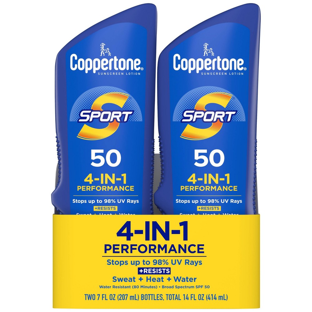 Coppertone Sport Sunscreen Lotion - SPF 50 - 2pk