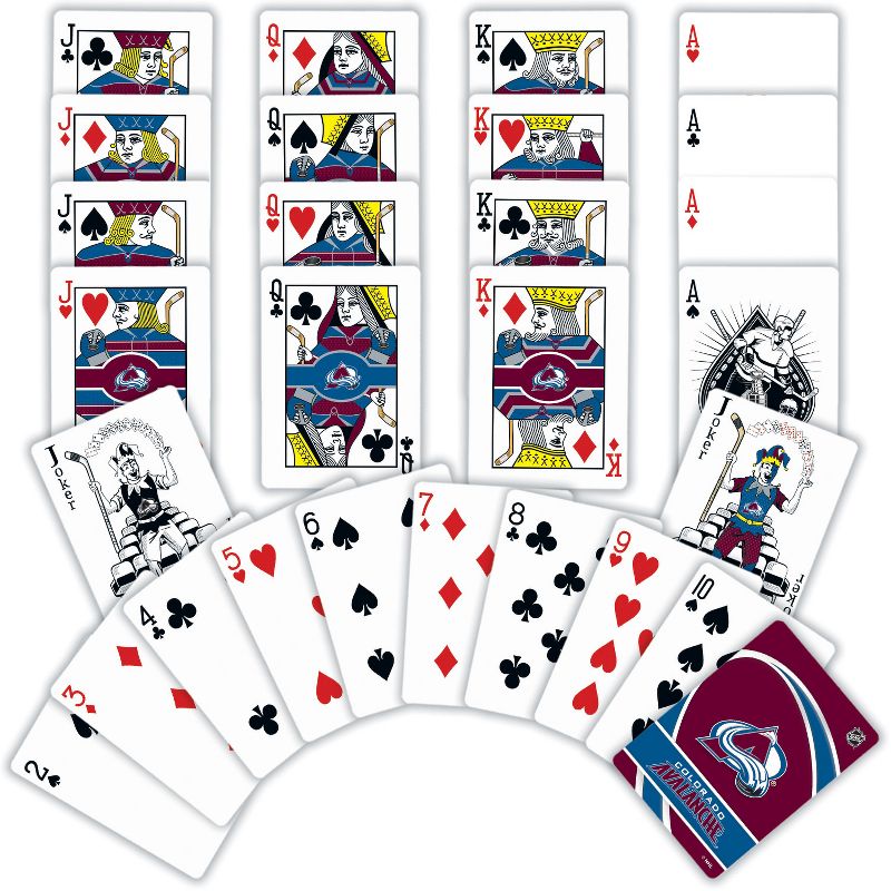 MasterPieces Officially Licensed NHL Colorado Avalanche Playing Cards - 54 Card Deck for Adults, 3 of 6