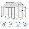 Acekool 6x10FT Aluminum Greenhouse - Polycarbonate Panels, Roof Vent & Sliding Door for Outdoor Gardening - 2 of 4