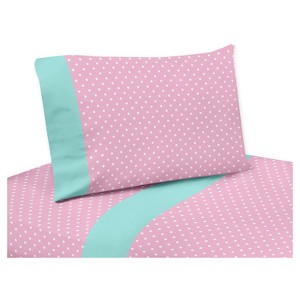 Turquoise & Pink Sheet Set (Queen) - Sweet Jojo Designs , Blue Pink