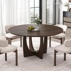 42" Round Dining Table Kitchen Table with Criss Cross Pedestal - 2 of 4