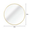 PAGED Round Vanity Mirror Metal Framed Bathroom Mirror with Shatterproof Film and Reinforced Hooks for Bathroom, Bedroom - 2 of 4