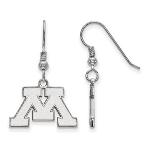 Black Bow Jewelry Sterling Silver Minnesota Golden Gophers NCAA Dangle Earrings - 1 of 3