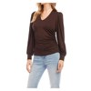 Women's Shirred V-Neck Top - Karen Kane - 3 of 4