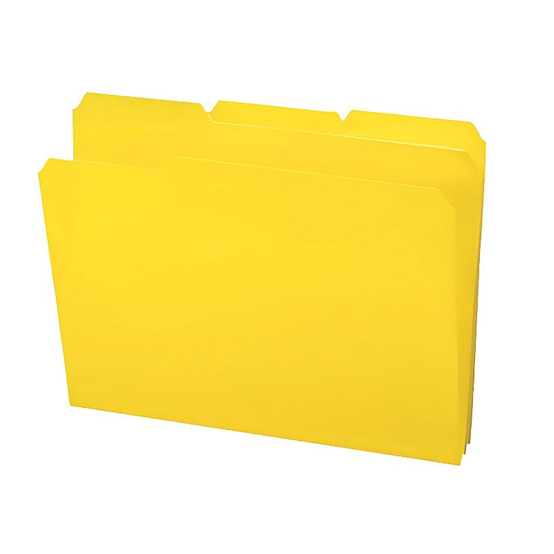 Smead Waterproof Poly File Folders 1/3 Cut Top Tab Letter Yellow 24/Box 10504, 5 of 8