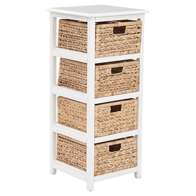 Seabrook Four Storage Unit White - Osp Home Furnishings: Compact, Space ...