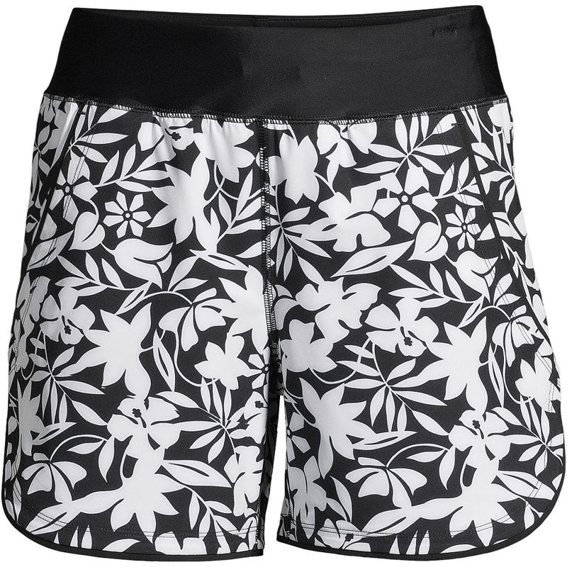 Lands' End Women's 5" Quick Dry Elastic Waist Board Shorts Swim Cover-up Shorts with Panty, 3 of 7