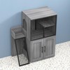 Cat Litter Box Enclosure, Double Layer Hidden Cat Washroom with Sturdy Ladder, Villa Cat Cabinet for Indoor Cats - 3 of 4