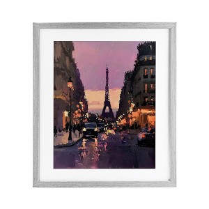 Stupell Industries Twilight in Paris Streets Framed Print Under Glass Art - 1 of 4