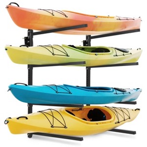 Coucheta 4 Kayak Storage Rack, 400 Lbs Heavy Duty Adjustable Kayak Wall Mount Rack for Garage&Outdoor Storage, Metal Stand Perfect for Canoe Paddle - 1 of 4
