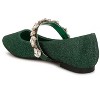 Flavia Diamante Brooch Glitter Women Ballerinas - 3 of 4
