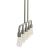 Storied Home Benson - Exposed Bulb Metal 5-Light Linear Chandelier - 3 of 4