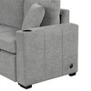 Whisen 84.7" Sectional Sofa Bed with Storage Ottoman - Beige - 3 of 4