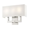 Livex Lighting Hollborn 3 - Light Wall Light in  Brushed Nickel - 3 of 4
