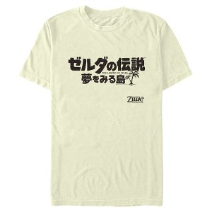 Men's Nintendo Legend of Zelda Link's Awakening Japanese Character Logo T-Shirt - 1 of 3