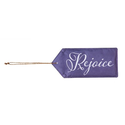 Evergreen Rejoice Door Tag