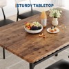 Modern Dining Table Set for 4, 5-Piece Kitchen Table Set with Metal Frame, 4 Padded Chairs & Storage Rack for Small Space, Apartment - 4 of 4