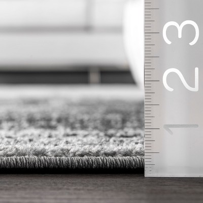 Black Abstract Reversible 4' x 6' Synthetic Area Rug