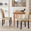 Yaheetech Set of 2 Armless Upholstered Dining Chairs with Solid Wood Legs - 2 of 4