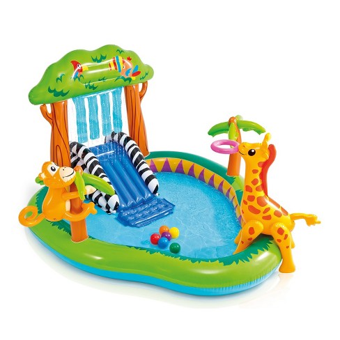 Intex jungle play center sales inflatable pool with sprayer