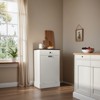 KTMBDW Tilt Out Trash Can Cabinet 10 Gallon, Hidden Wooden Trash Can Cabinet with Drawer, Free Standing Garbage Cabinet for Kitchen, Living Room,White - 4 of 4