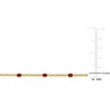 EVERLY JEWELRY | Yellow Plated Sterling Silver Red Enamel Bead Station Necklace with chain - 19 in - 4 of 4