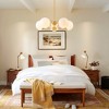 Rennnsan Daphros 27" W 5 -Light Milk Glass Dimmable Classic Bubble Chandelier in Gold - 4 of 4