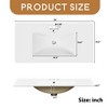 36" Bathroom Vanity with Ceramic Sink, Solid Wood Frame, Soft Close Doors, Adjustable Shelves, 3 Drawers - Leovsnove - 4 of 4