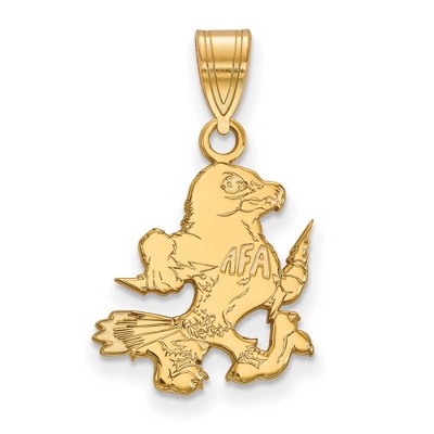 Black Bow Jewelry 14k Yellow Gold United States Air Force Academy Fighting Falcons NCAA Medium Pendant