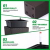 30" Tall Rattan Flower Pot, Self-Watering Planter with Wheels, Water Level Monitor & 2 Trays (2 Pcs) - 4 of 4