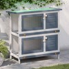 vidaXL Rabbit Hutch Bunny Cage Pet House for Small Animals Solid Pine Wood - 4 of 4