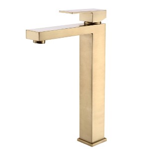 Modern Black and Brushed Nickel Bathroom Faucet - 1 of 4