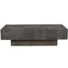 HomeRoots 59" Dark Gray Solid Wood Solid Coffee Table - 4 of 4