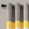 Alexander Color Block Light Filtering Window Curtain Panels Gray/Yellow 52X84 Set - 2 of 4