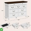 47" Wide Farmhouse 9 Drawer Dresser Chest of Drawers for Bedroom & Living Room Organization - 2 of 4