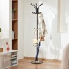 VEVOR Freestanding Coat Rack, Metal Coats Rack Stand with Umbrella Holder, Stable Marble Base & 14 Hooks,Hall Coat Tree for Entryway, Bedroom, Black - 2 of 4