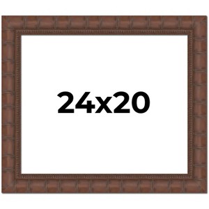 PosterPalooza | 24x20 Wide Bamboo Picture Frame, UV Acrylic, 4 Finishes - Brown, Black, Silver, and Natural - 1 of 4