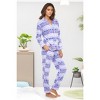 ADR Women's Soft Warm Fleece Pajamas Lounge Set, Long Sleeve Top and Pants, PJ - 4 of 4