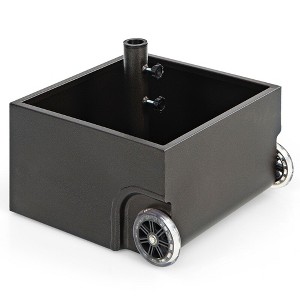 Tangkula 150lbs Patio Umbrella Base Stand Wheels Planter Outdoor Heavy Duty Garden Black - 1 of 4