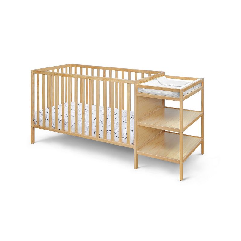 Suite Bebe Palmer 3-in-1 Convertible Island Crib and Changer Combo - Natural, 1 of 9