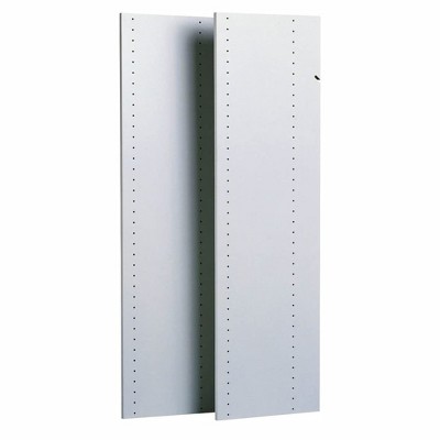 Easy Track Vertical 48 Inch Panels for Added Closet Organization and Storage Solutions Compatible with Easy Track Closet Systems, White (2 Pack)