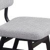 Subrtex Modern Comfy Linen Fabric Upholstered Dining Chair With Metal Frame - 3 of 4