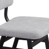 Subrtex Modern Comfy Linen Fabric Upholstered Dining Chair With Metal Frame - image 3 of 4