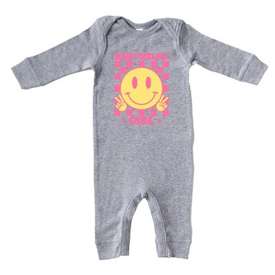 The Juniper Shop Birthday Girl Checkered Baby Romper
