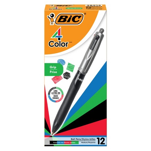 BIC 4 Colours Pro Ballpoint Pen 1.0mm Multi Colours Smooth Writing - 1 Pack 3086123307544 | UK