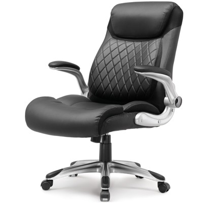 COMHOMA 400lbs Big and Tall Office Chair, Leather Executive Chair, Height Adjustable